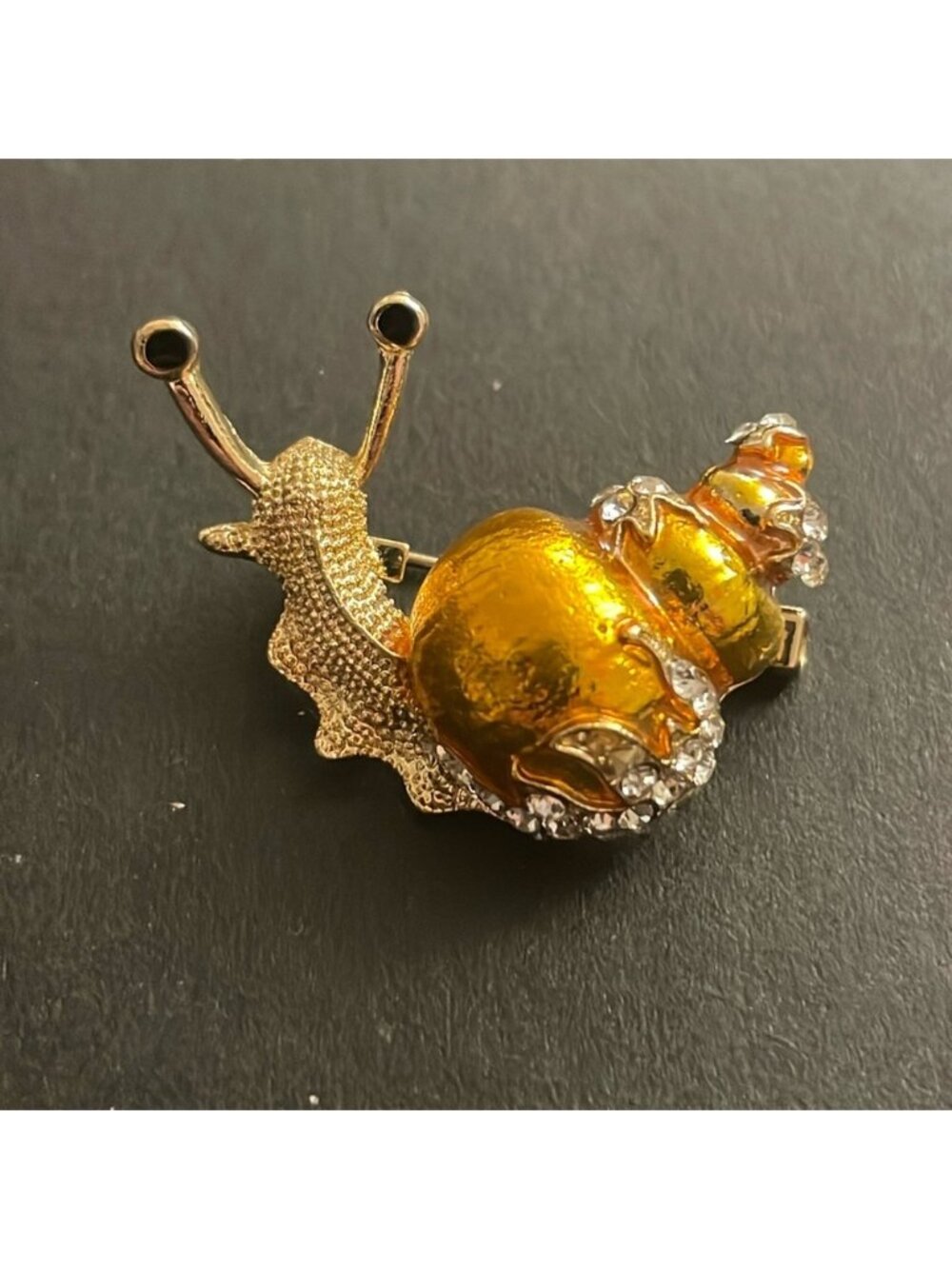 Anthropologie yellow snail 🐌 brooch with crystals